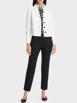 Marc Cain Jacken-KURZER BLAZER MIT GESTEPPTEN KANTEN off-white