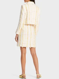 Marc Cain Blazer-KURZER BLAZER MIT GESTEPPTEN KANTEN pale lemon