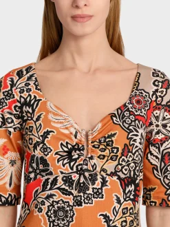 Marc Cain Kleider-KURZES KLEID IN EMPIRE-LINIE bright ochre