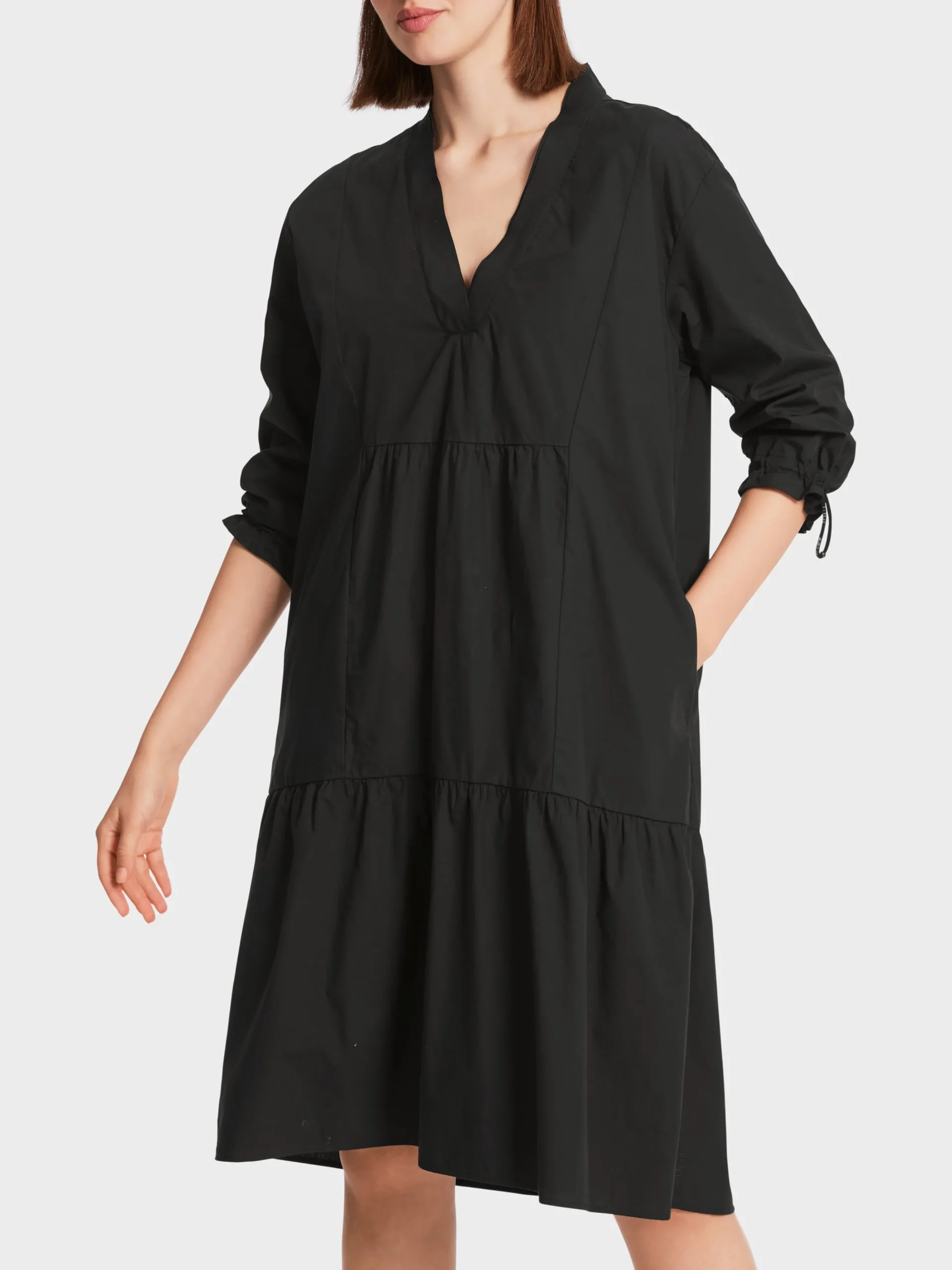 Marc Cain Kleider-KURZES STUFENKLEID "RETHINK TOGETHER" black