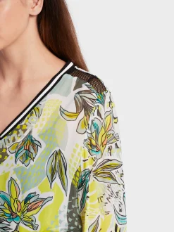 Marc Cain Kleider-KURZES VISKOSEKLEID MIT STUFE soft sage