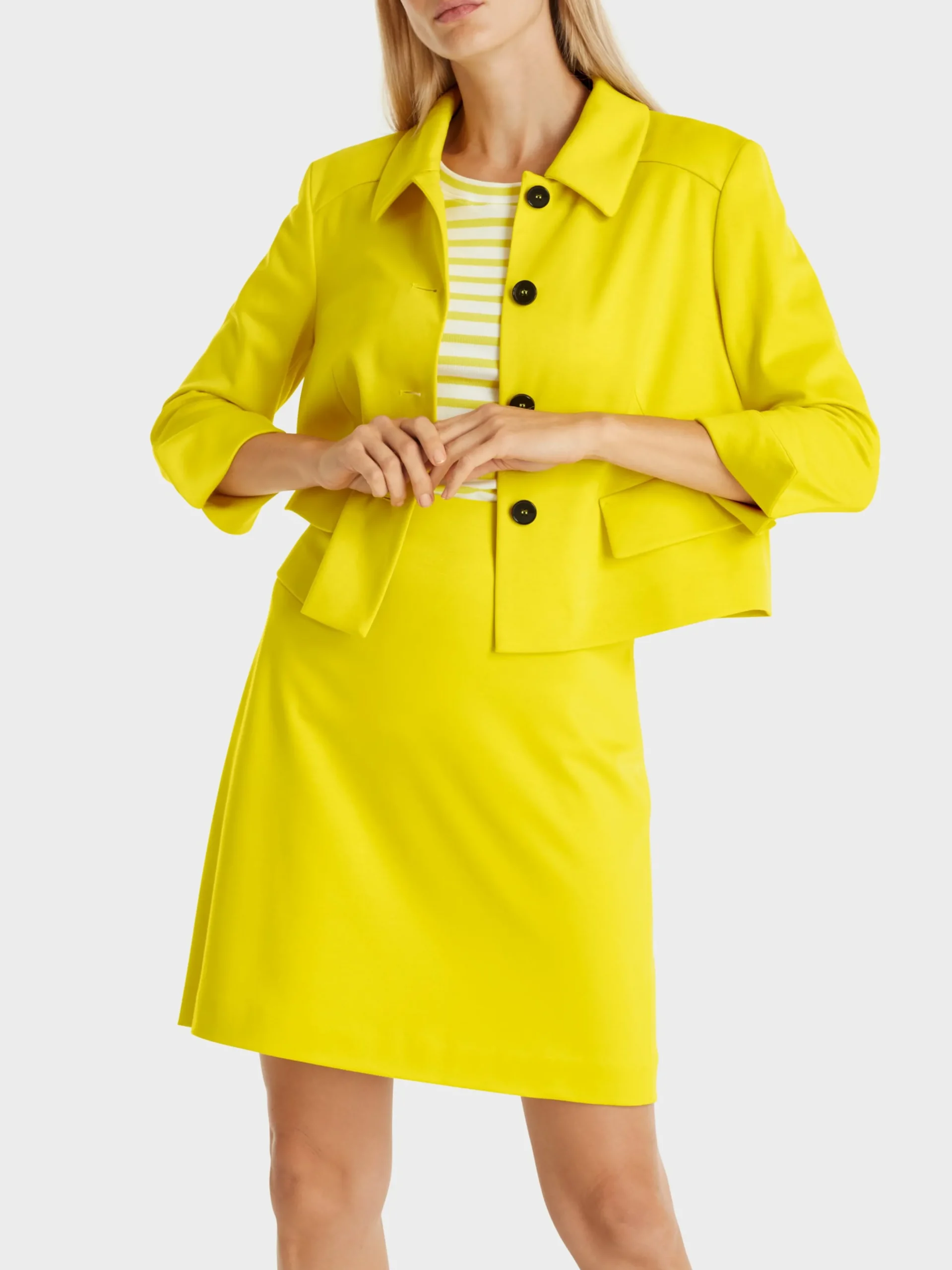Marc Cain Jacken-KURZJACKE MIT ÄRMELSCHLITZEN bright sulphur