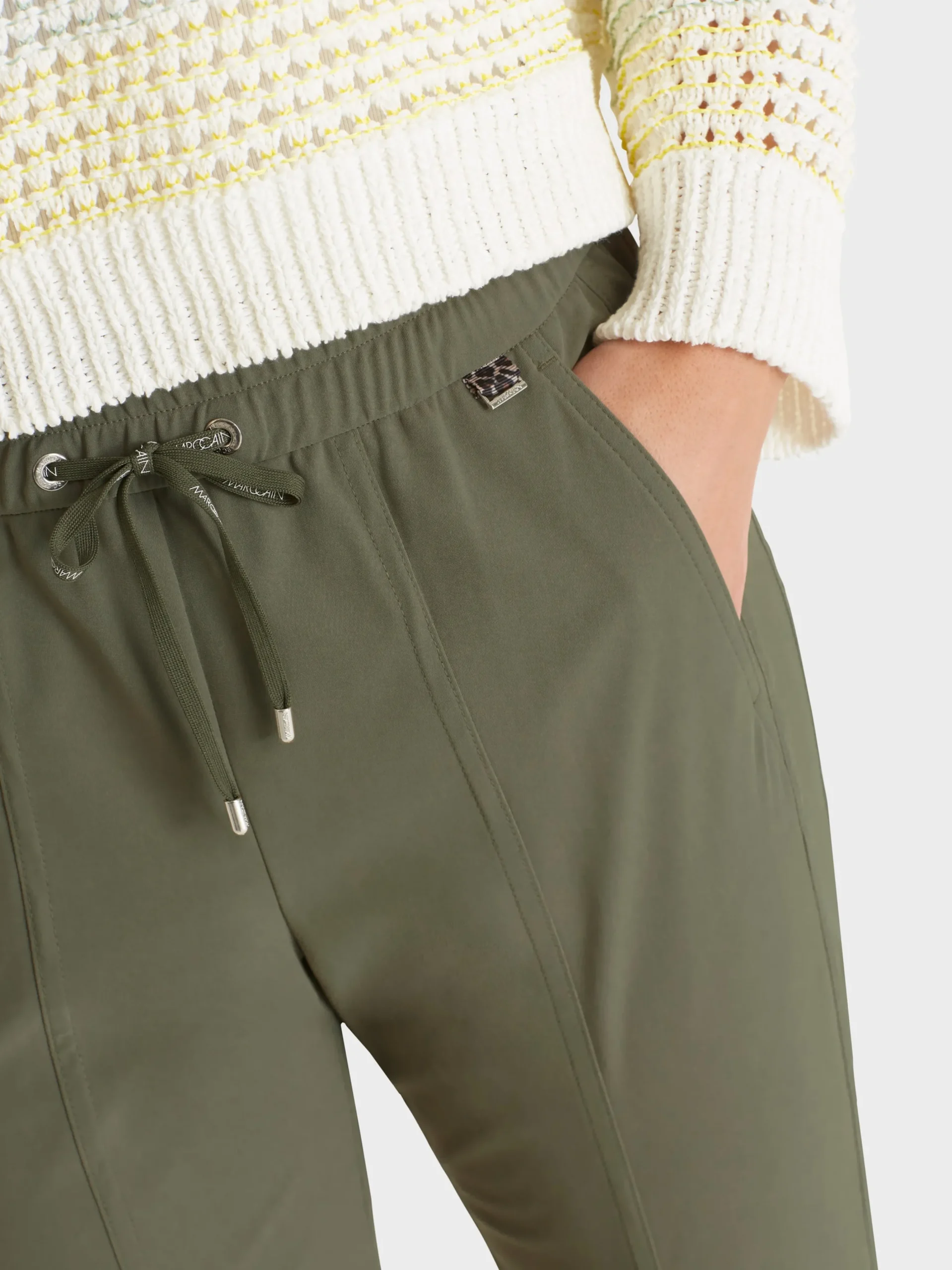 Marc Cain Hosen-7/8-LANGE HOSE RHODOS MIT JOGGINGBUND deep jungle