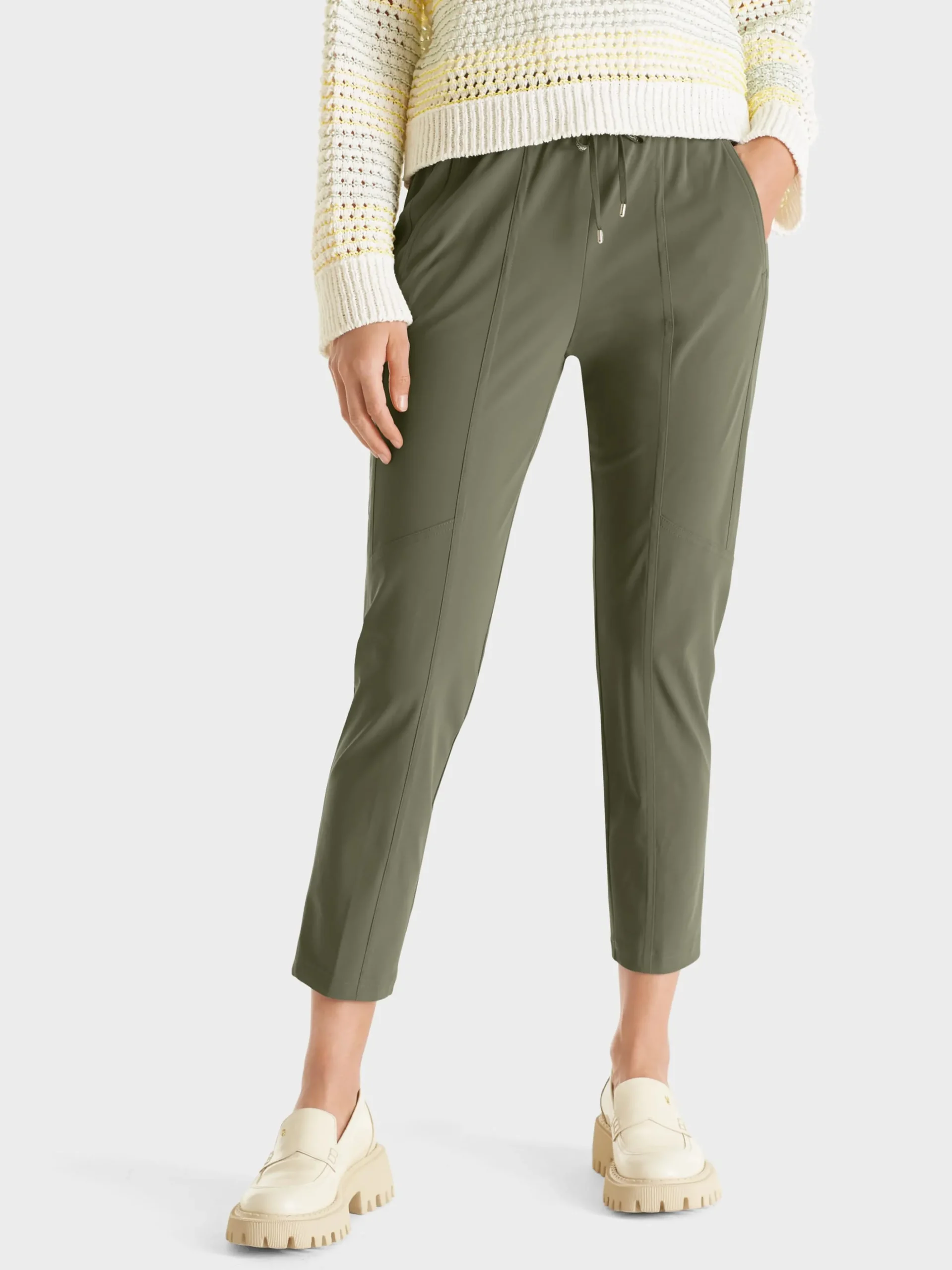 Marc Cain Hosen-7/8-LANGE HOSE RHODOS MIT JOGGINGBUND deep jungle