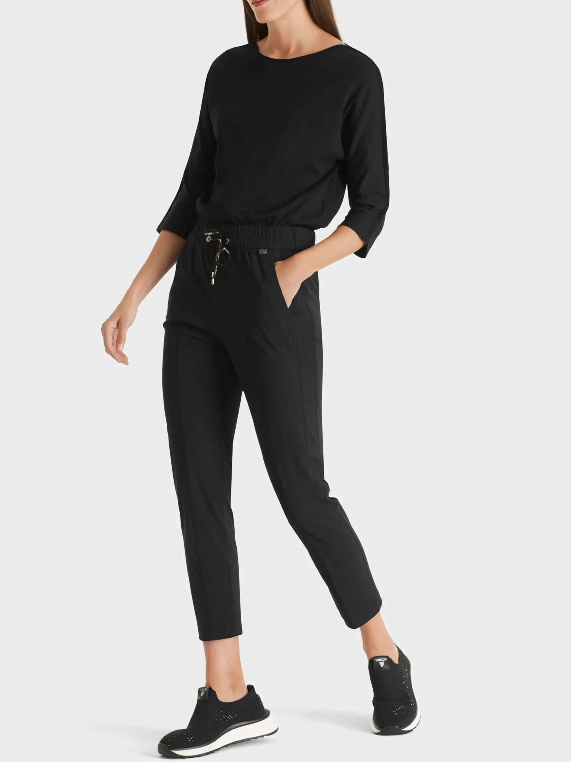 Marc Cain Hosen-7/8-LANGE HOSE RHODOS MIT JOGGINGBUND black