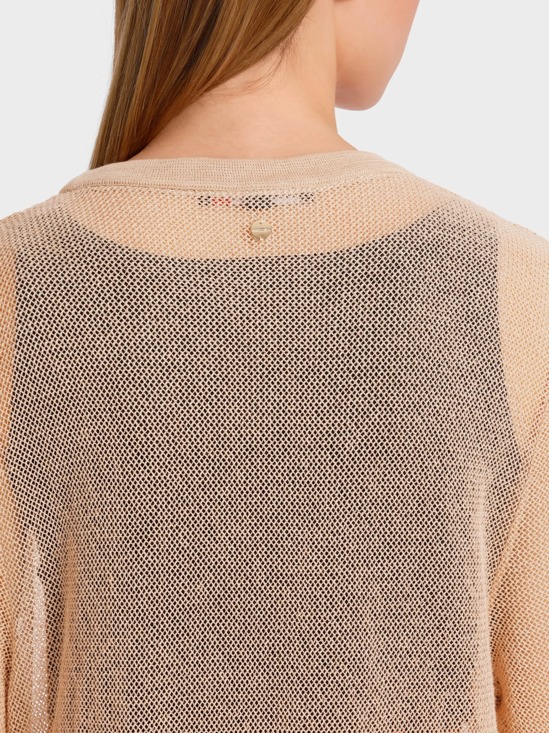 Marc Cain Jacken|Strick-LANGER CARDIGAN, KNITTED IN GERMANY deep sand
