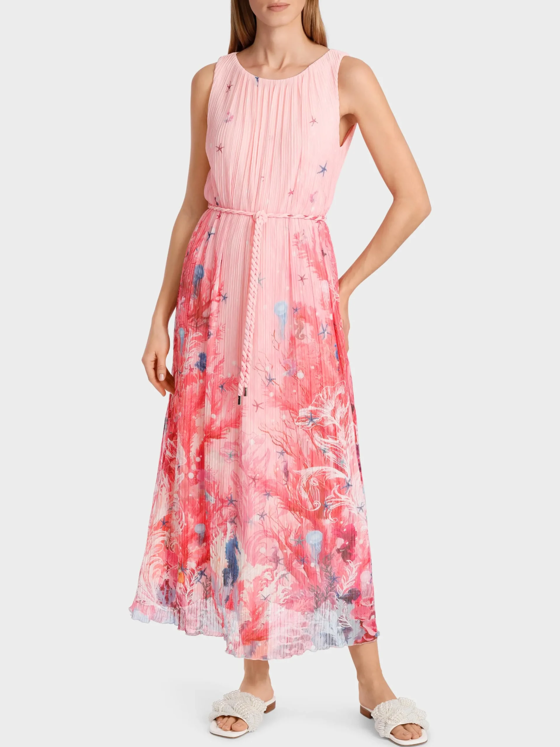 Marc Cain Kleider-LANGES KLEID IM UNTERWASSERDESSIN soft seashell