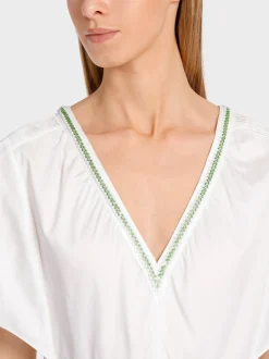 Marc Cain Kleider-LANGES KLEID MIT HOHER TAILLE white
