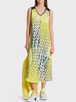 Marc Cain Kleider-LANGES, ÄRMELLOSES KLEID IN A-LINIE soft sage