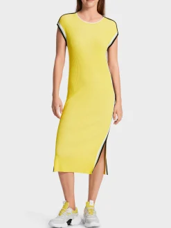 Marc Cain Kleider|Strick-LANGES SCHMALES STRICKKLEID soft limeade