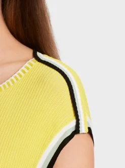 Marc Cain Kleider|Strick-LANGES SCHMALES STRICKKLEID soft limeade