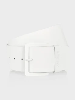 Marc Cain Accessoires-LEDERGÜRTEL MIT METALLSCHLIEßE off-white