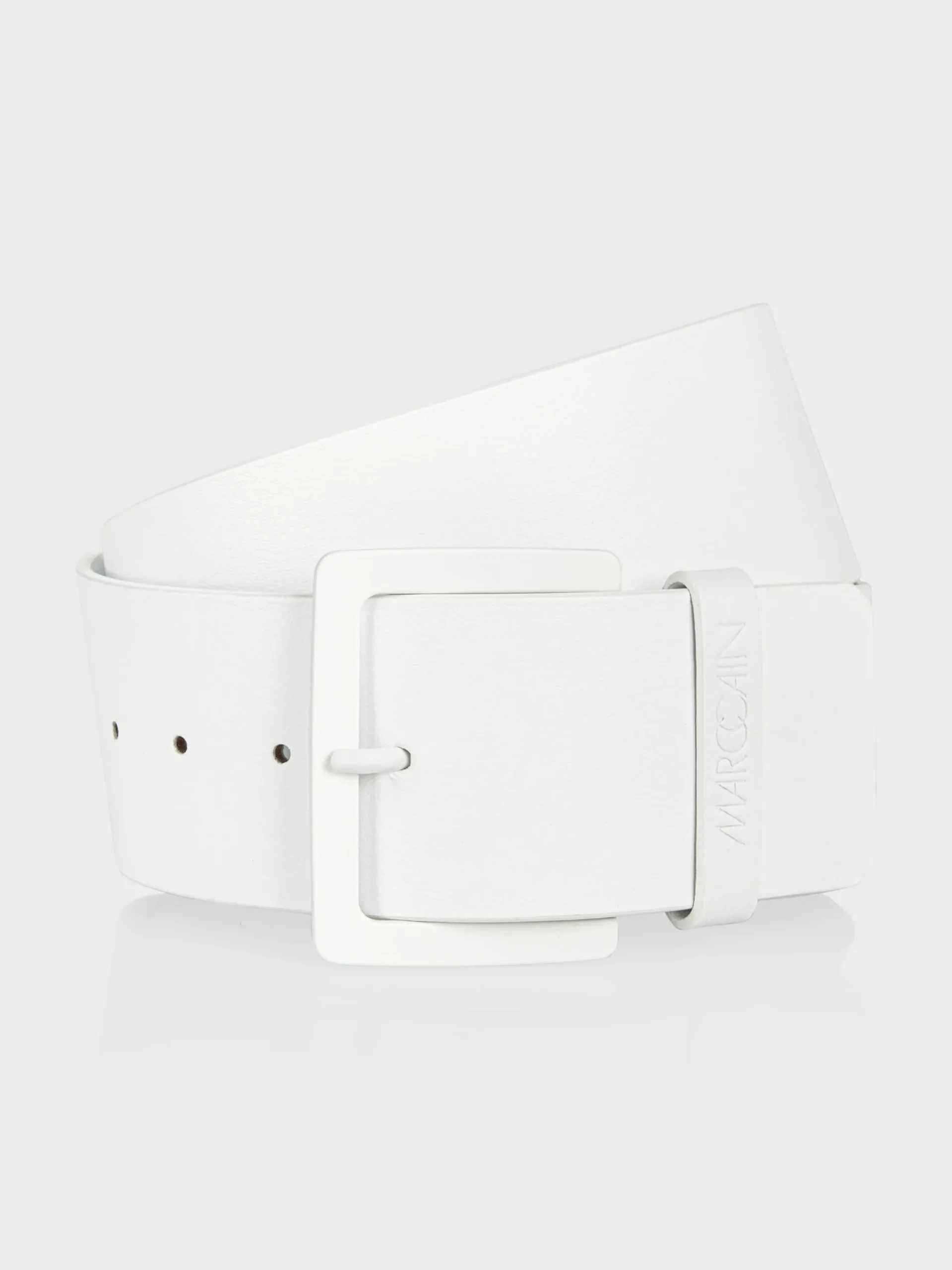 Marc Cain Accessoires-LEDERGÜRTEL MIT METALLSCHLIEßE off-white