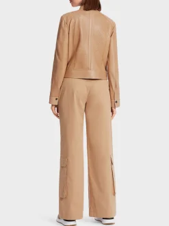 Marc Cain Jacken-LEDERJACKE MIT REIßVERSCHLUSS bright camel