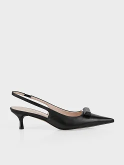 Marc Cain Schuhe-LEDERSLINGS IM FIFTIES STYLE black