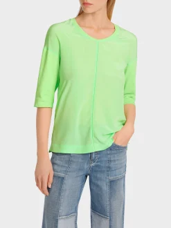 Marc Cain Blusen & Tuniken|Shirts & Tops-LEGERES BLUSENSHIRT light apple green