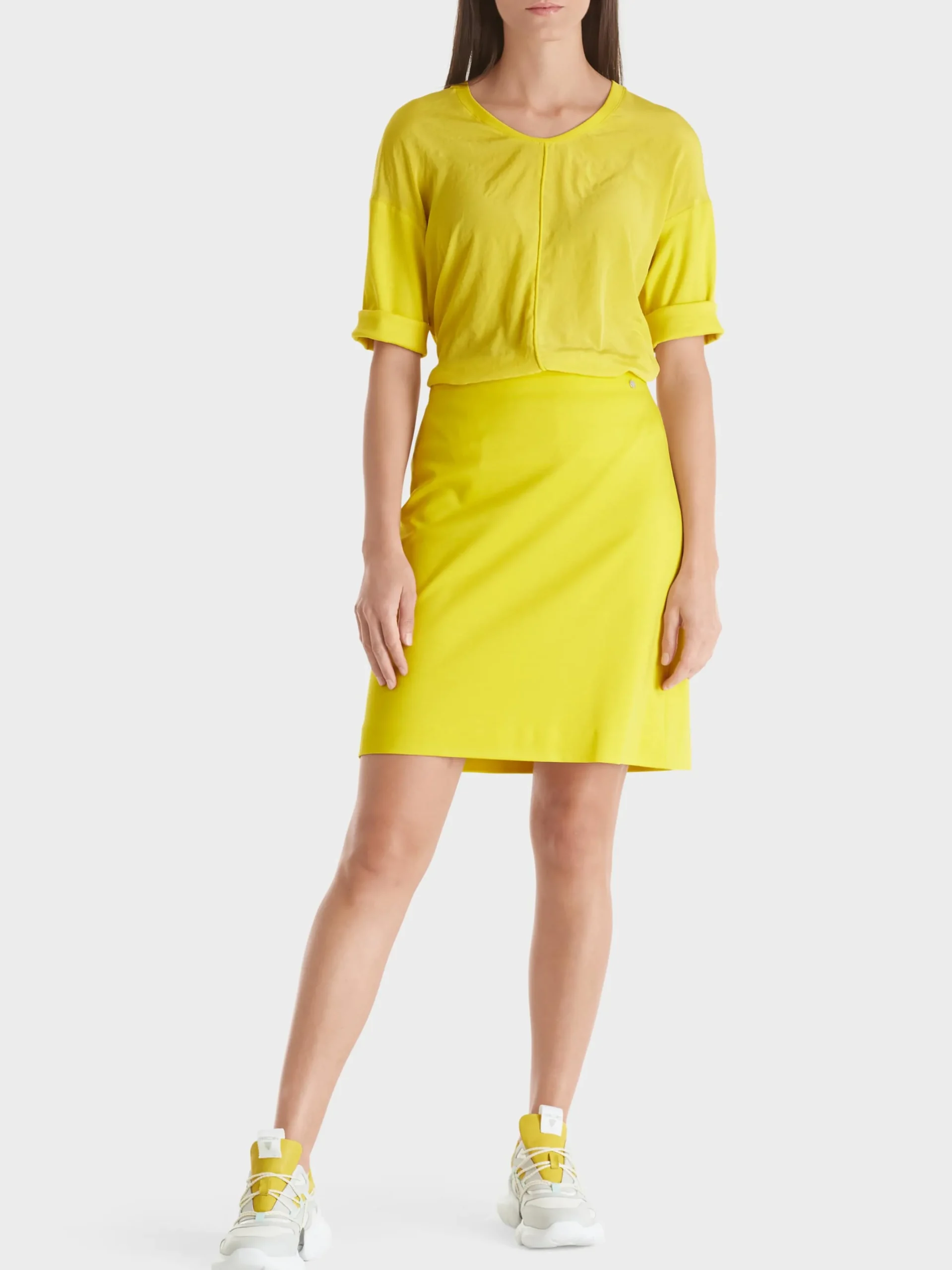 Marc Cain Blusen & Tuniken|Shirts & Tops-LEGERES BLUSENSHIRT bright sulphur