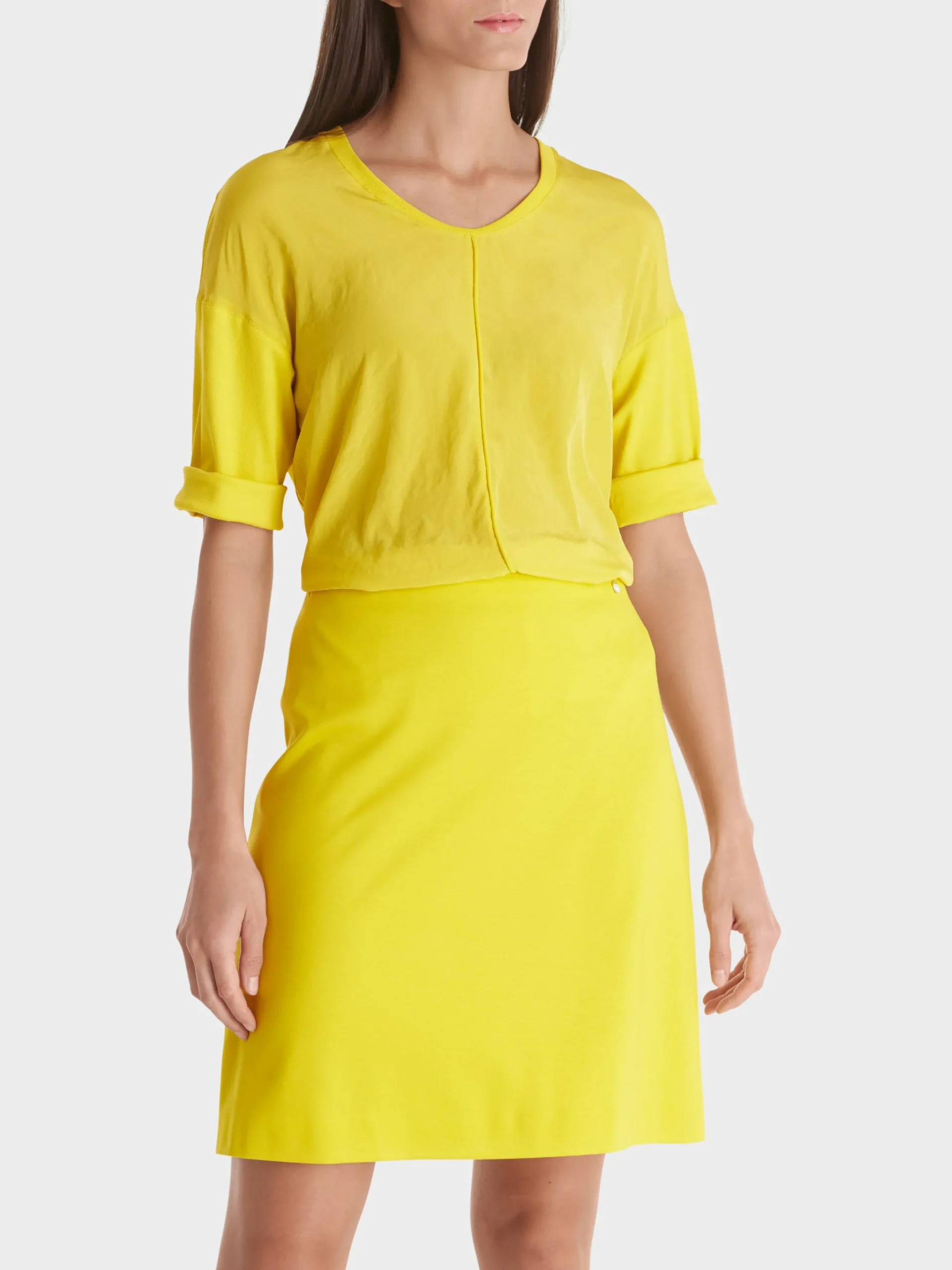 Marc Cain Blusen & Tuniken|Shirts & Tops-LEGERES BLUSENSHIRT bright sulphur