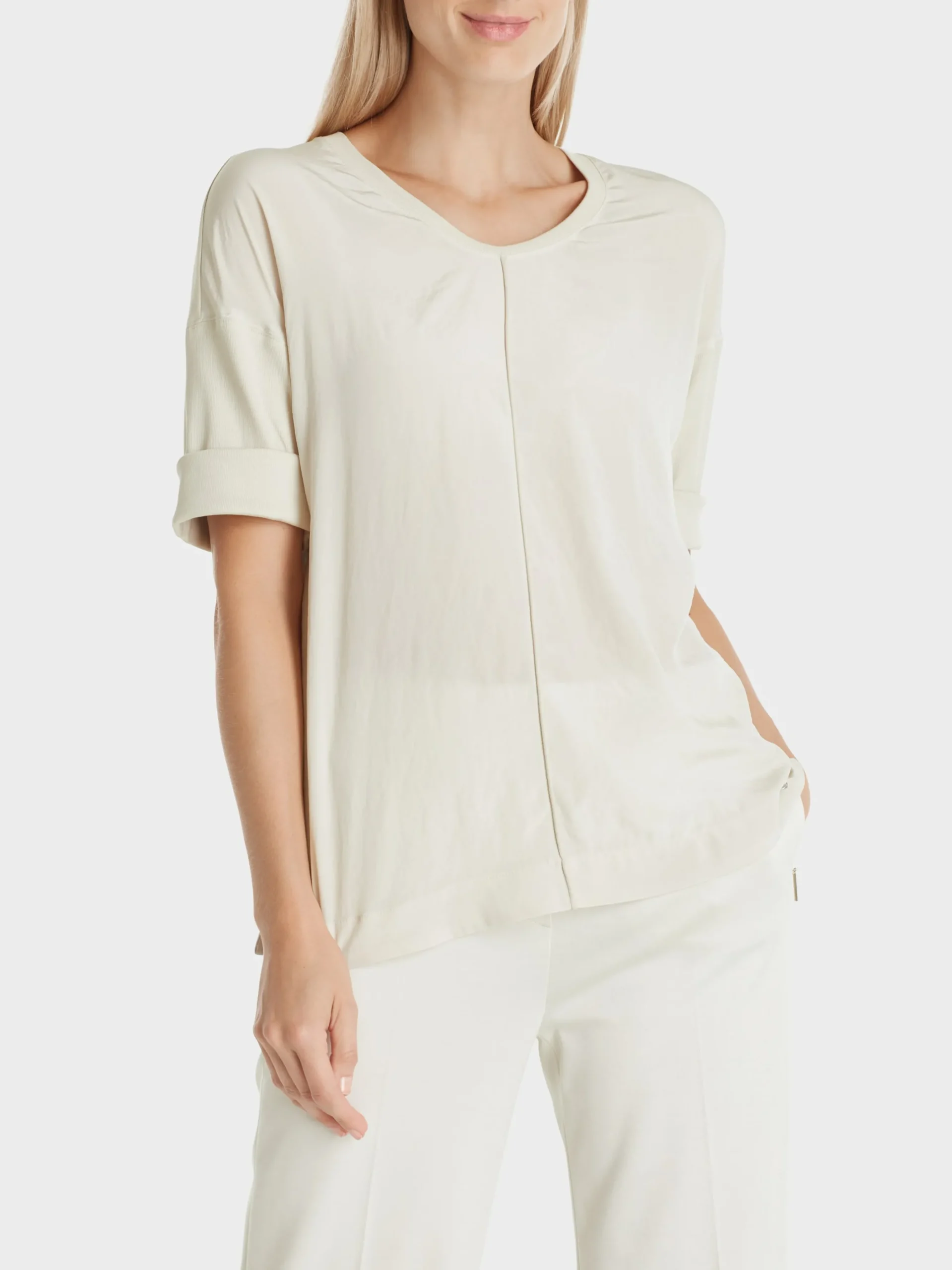 Marc Cain Blusen & Tuniken|Shirts & Tops-LEGERES BLUSENSHIRT smoke