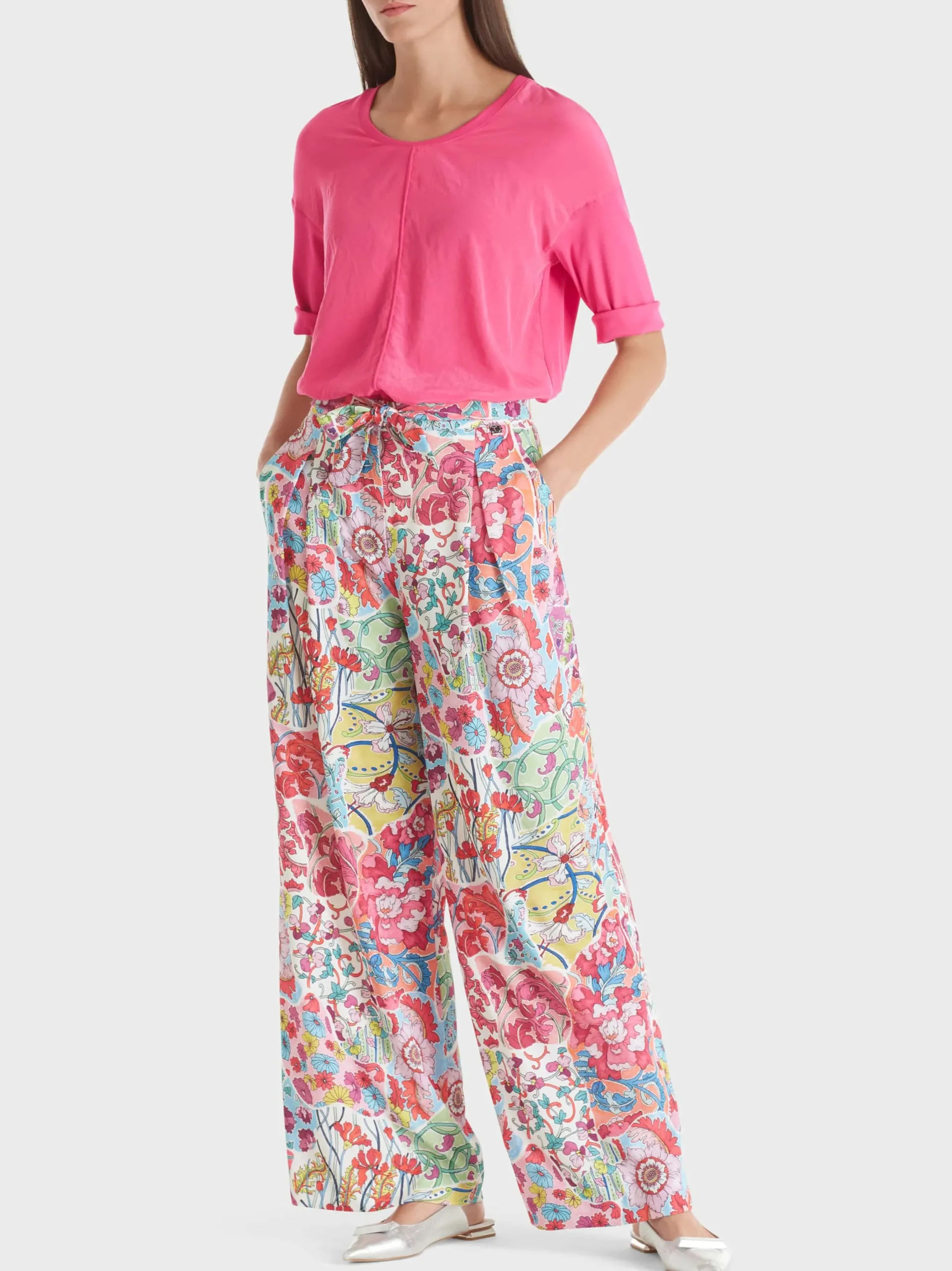 Marc Cain Blusen & Tuniken|Shirts & Tops-LEGERES BLUSENSHIRT super pink