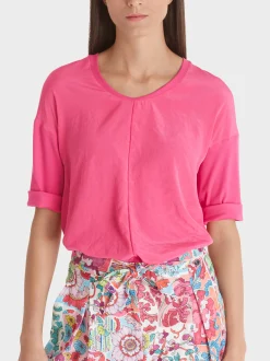 Marc Cain Blusen & Tuniken|Shirts & Tops-LEGERES BLUSENSHIRT super pink
