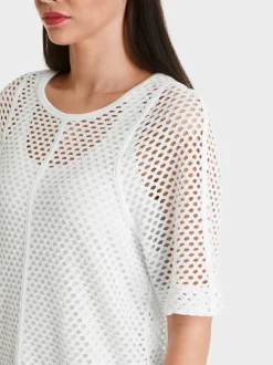 Marc Cain Kleider-LEGERES NETZKLEID white