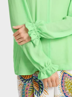 Marc Cain Blusen & Tuniken-LEICHTE BLUSE AUS RECYCELTEM POLYESTER light apple green