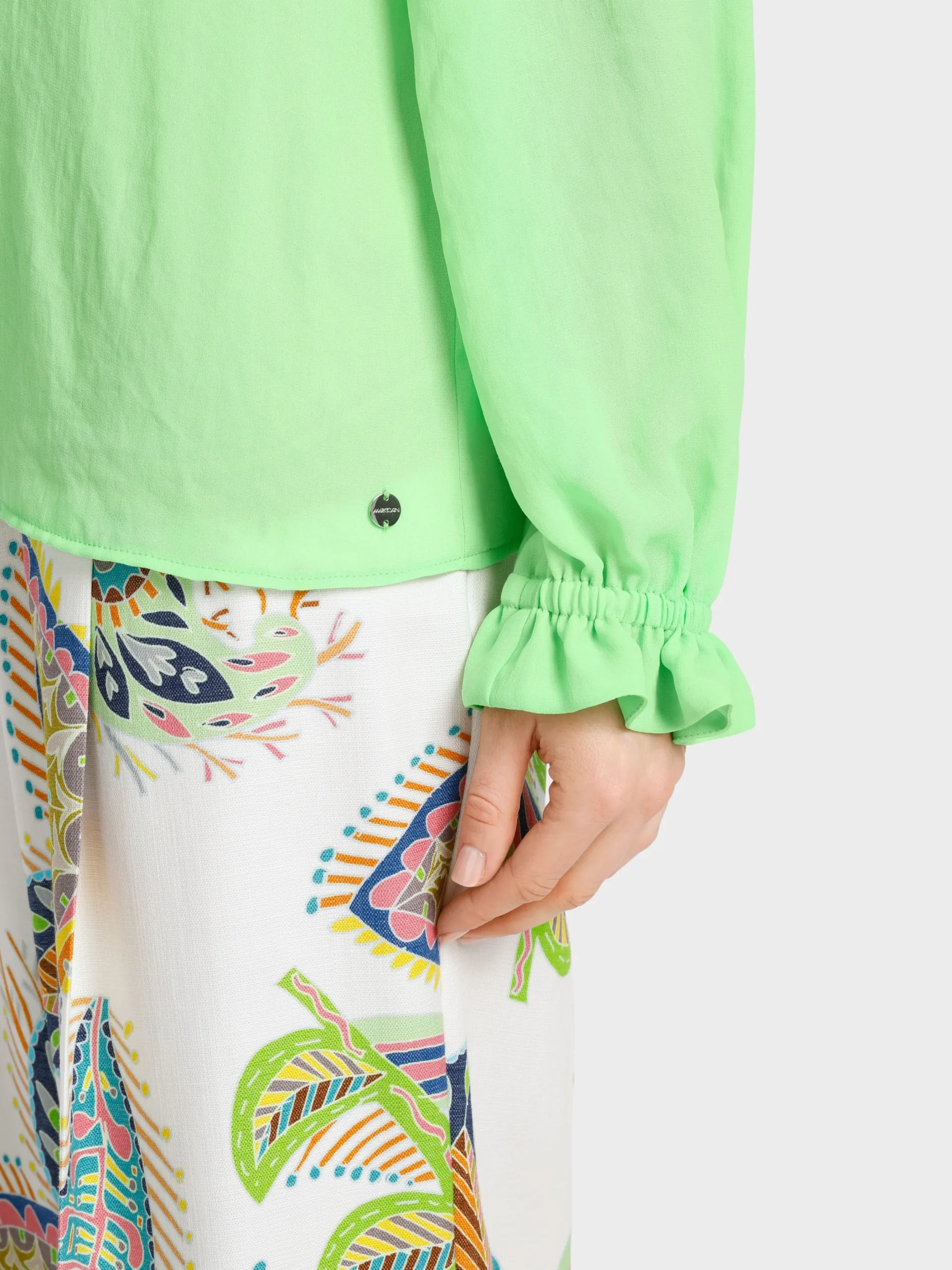 Marc Cain Blusen & Tuniken-LEICHTE BLUSE AUS RECYCELTEM POLYESTER light apple green