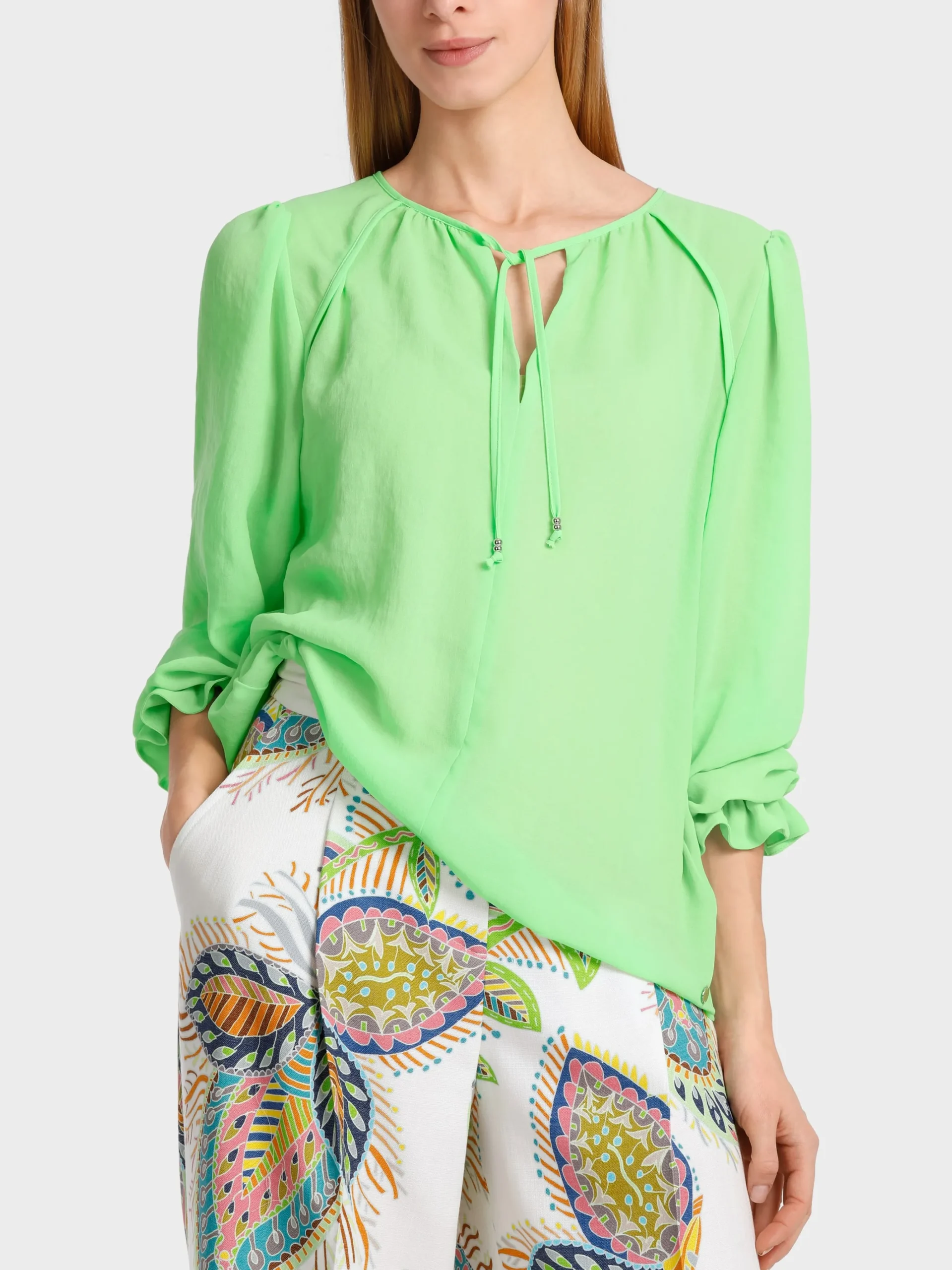 Marc Cain Blusen & Tuniken-LEICHTE BLUSE AUS RECYCELTEM POLYESTER light apple green