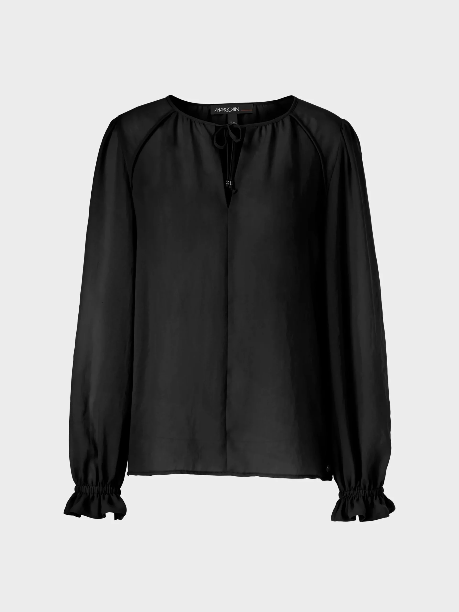 Marc Cain Blusen & Tuniken-LEICHTE BLUSE AUS RECYCELTEM POLYESTER black