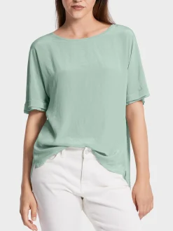 Marc Cain Blusen & Tuniken-LEICHTE BLUSE MIT KIMONO-ÄRMEL soft sage