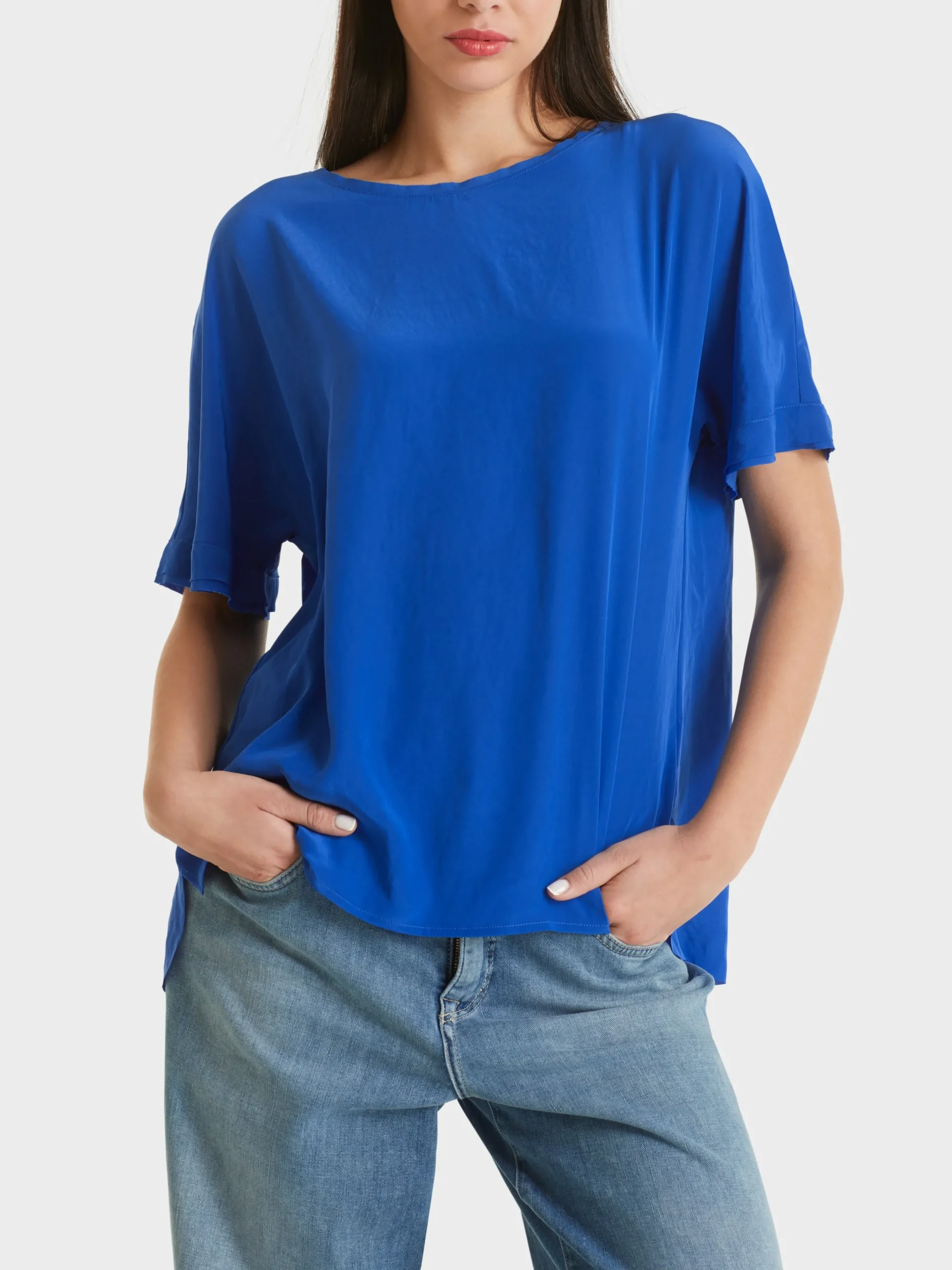 Marc Cain Blusen & Tuniken-LEICHTE BLUSE MIT KIMONO-ÄRMEL bright royal blue
