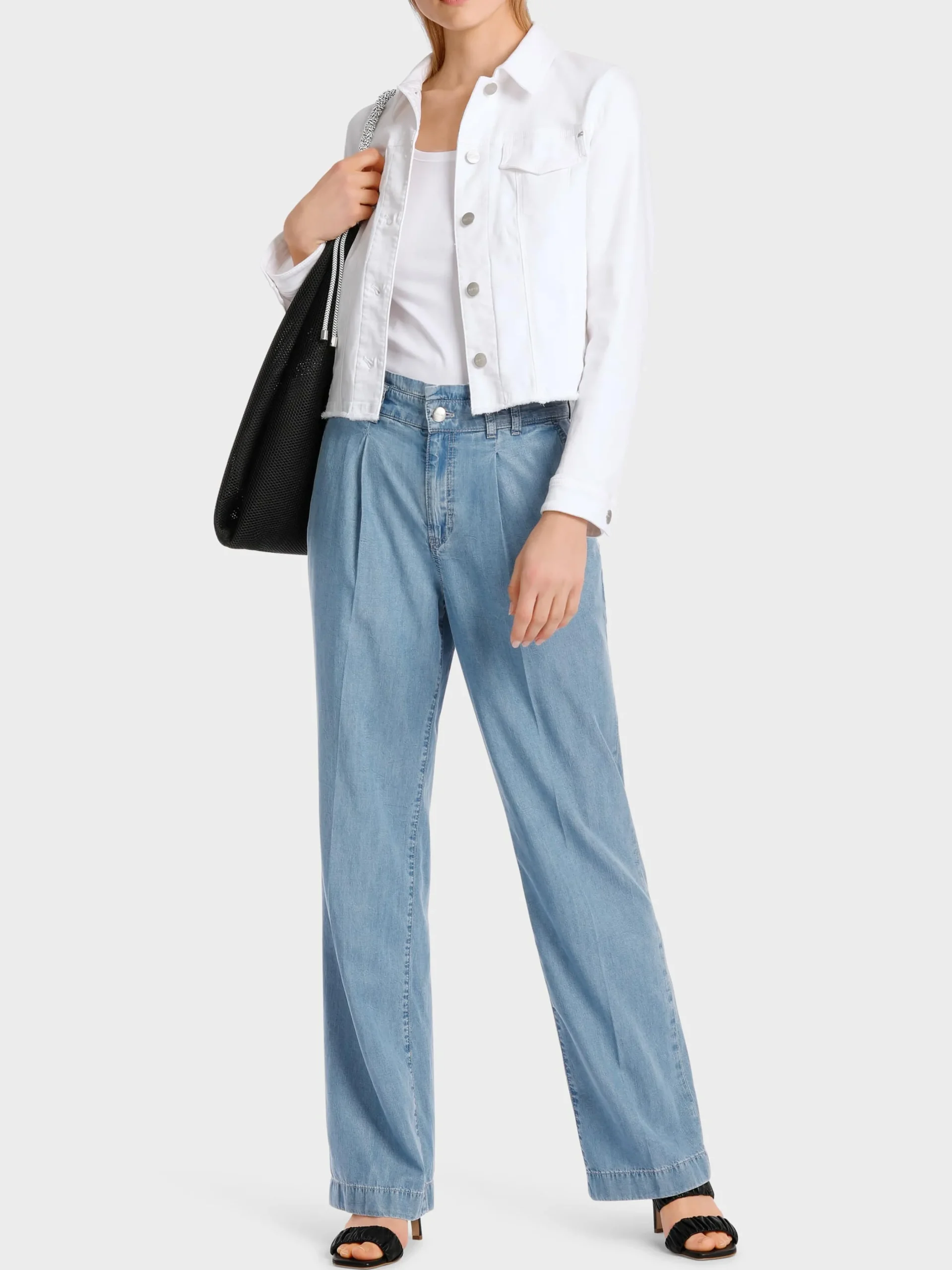 Marc Cain Shirts & Tops-LEICHTES, ÄRMELLOSES TOP white