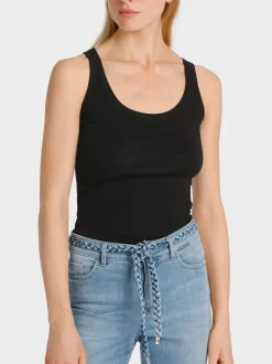 Marc Cain Shirts & Tops-LEICHTES, ÄRMELLOSES TOP black