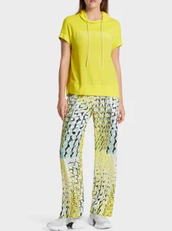 Marc Cain Blusen & Tuniken|Shirts & Tops-LÄSSIGE BLUSE IN MATERIALMIX soft limeade