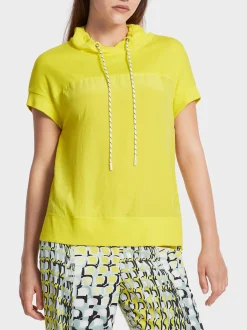 Marc Cain Blusen & Tuniken|Shirts & Tops-LÄSSIGE BLUSE IN MATERIALMIX soft limeade