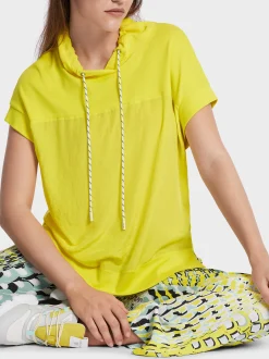 Marc Cain Blusen & Tuniken|Shirts & Tops-LÄSSIGE BLUSE IN MATERIALMIX soft limeade