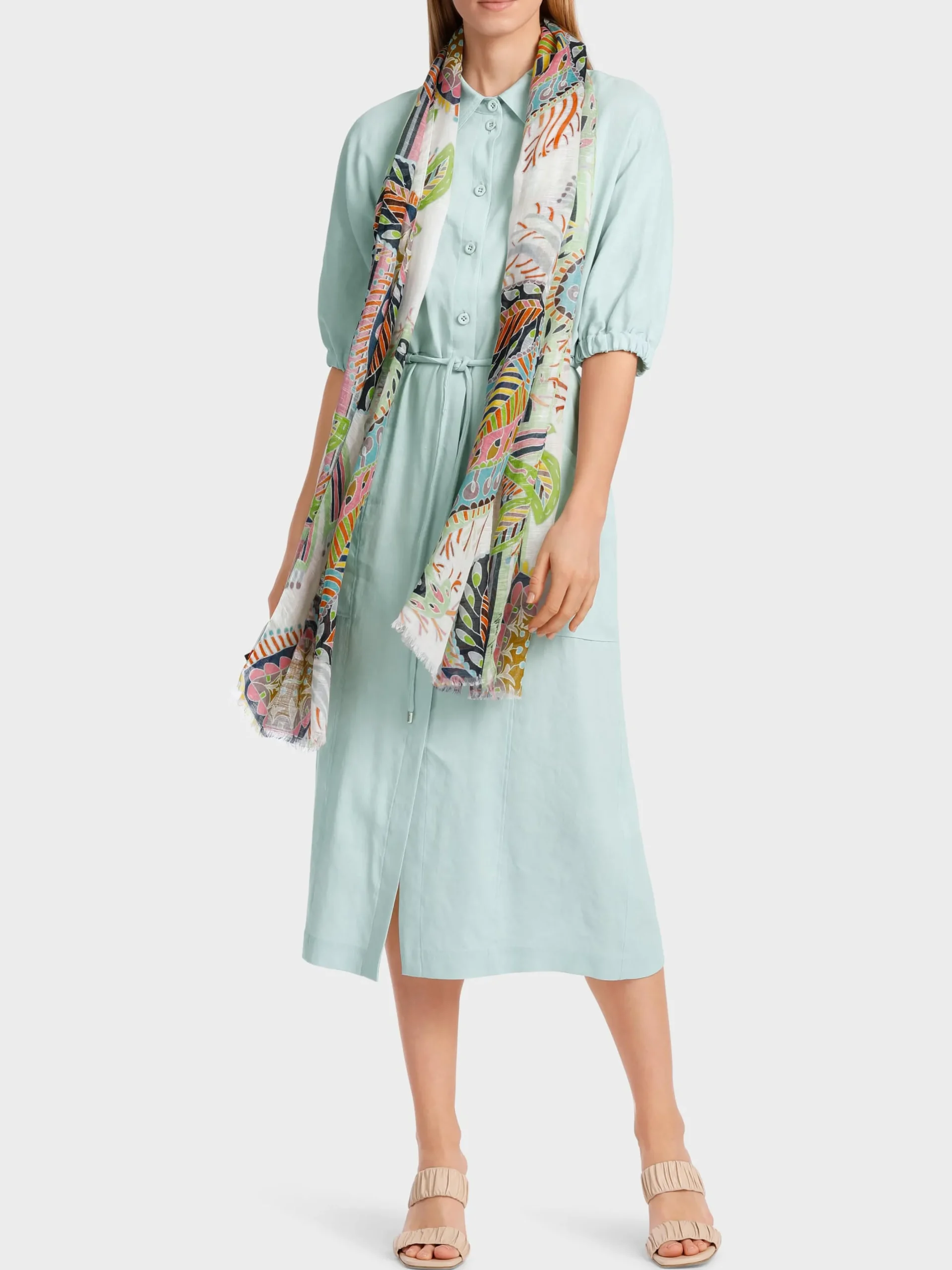 Marc Cain Kleider-MIDIKLEID MIT KIMONO-ÄRMELN smoky ice new