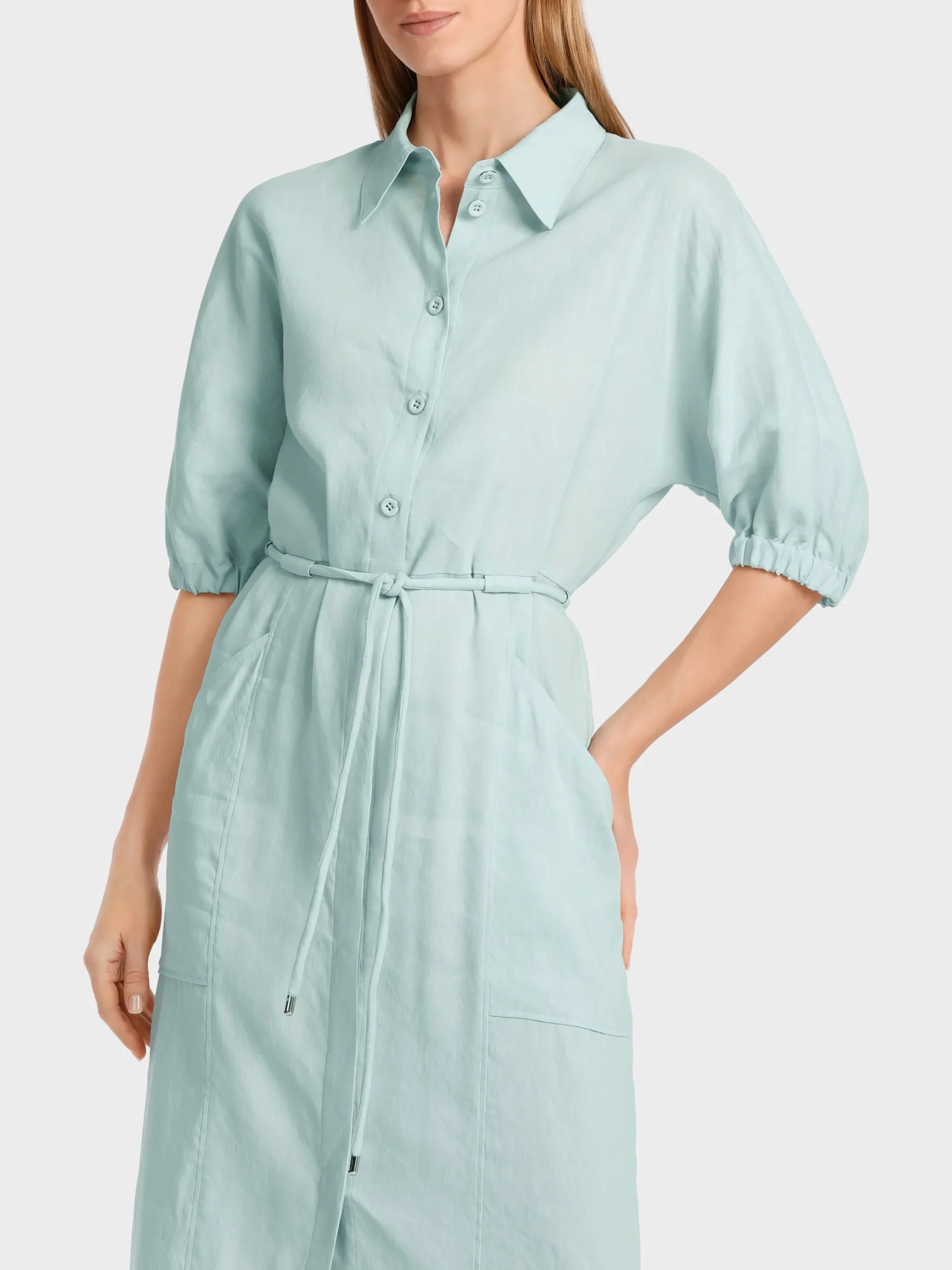 Marc Cain Kleider-MIDIKLEID MIT KIMONO-ÄRMELN smoky ice new