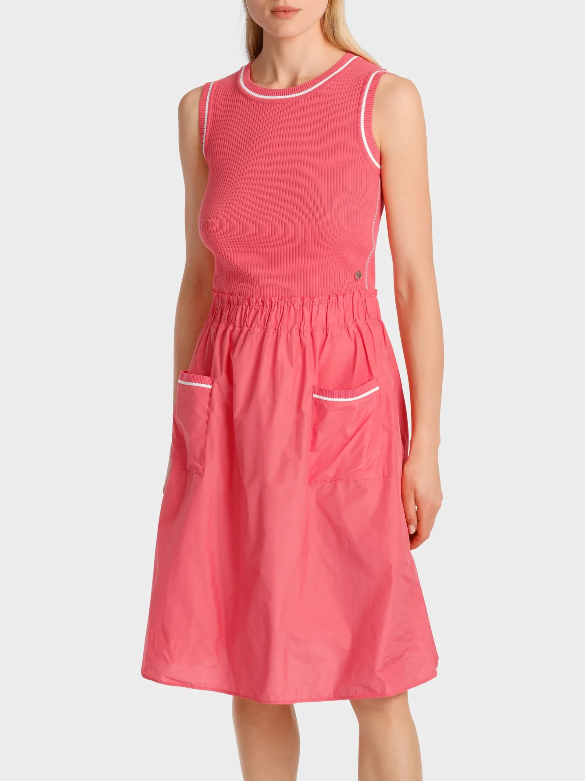 Marc Cain Strick|Kleider-MINIKLEID "RETHINK TOGETHER" light neon red