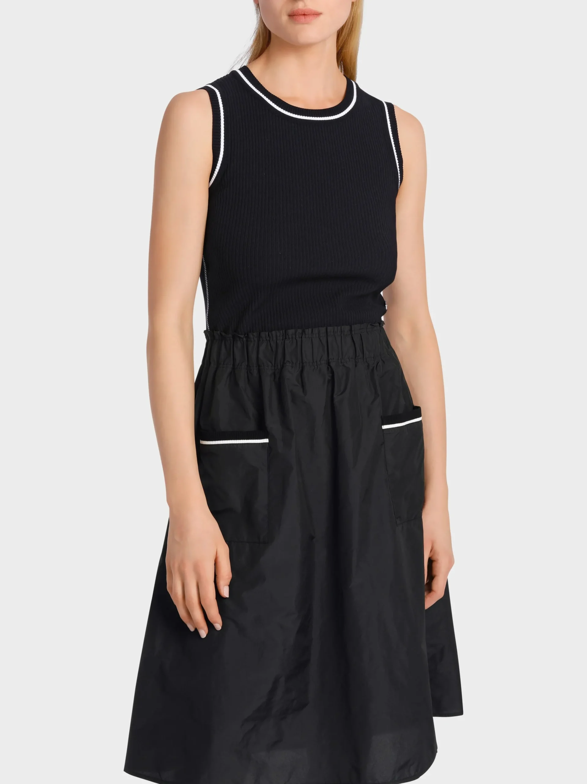 Marc Cain Kleider|Strick-MINIKLEID "RETHINK TOGETHER" black