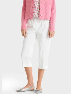 Marc Cain Hosen-MODELL FATSA – CAPRIHOSE MIT BÜGELFALTE white