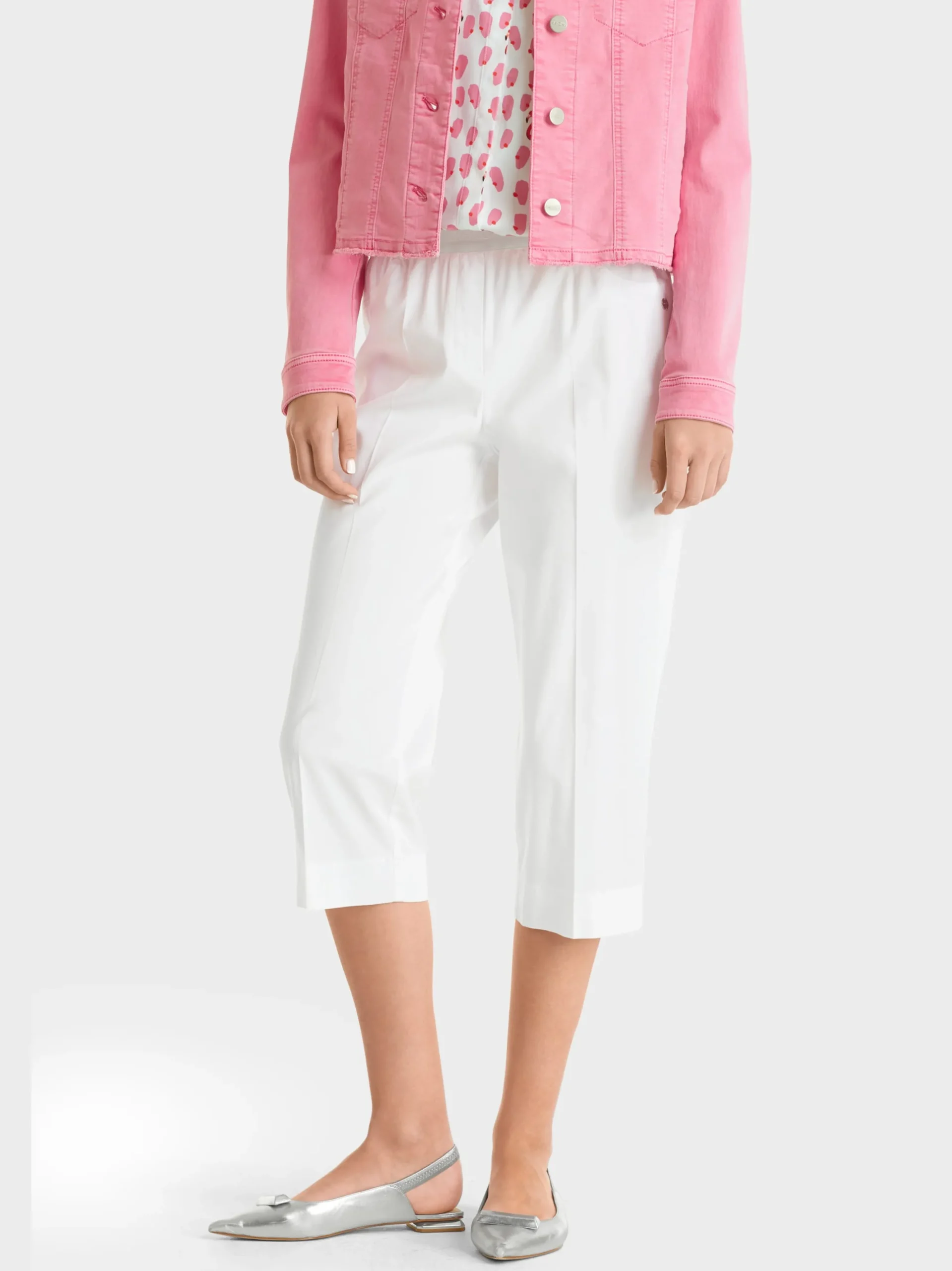 Marc Cain Hosen-MODELL FATSA – CAPRIHOSE MIT BÜGELFALTE white