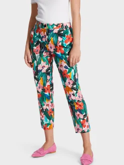 Marc Cain Hosen-MODELL FRANCA IM BLUMEN-DESSIN deep coral