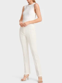 Marc Cain Hosen|Hosenanzüge-MODELL FREDERICA – SCHLUPFHOSE GESTRICKT off-white