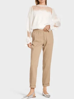 Marc Cain Hosen-MODELL ROANNE AUS LEINEN-VISKOSE-MIX deep sand