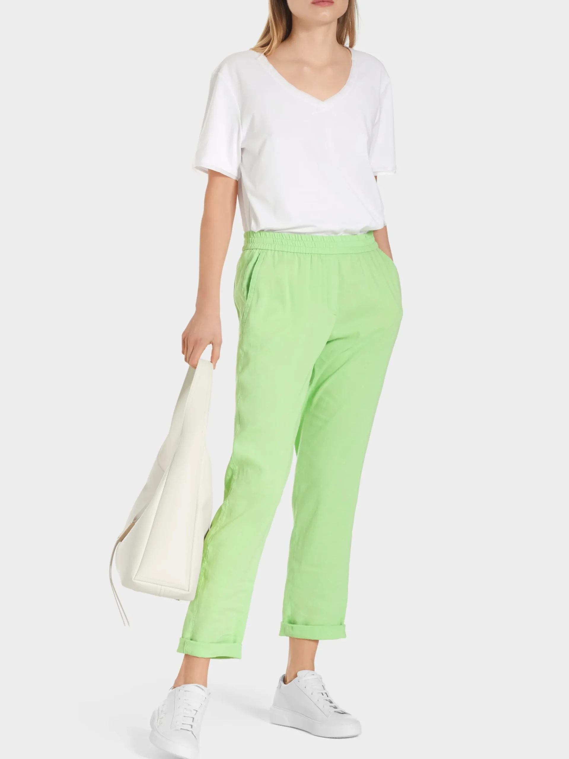 Marc Cain Hosen-MODELL ROANNE MIT RELAXED FIT light apple green
