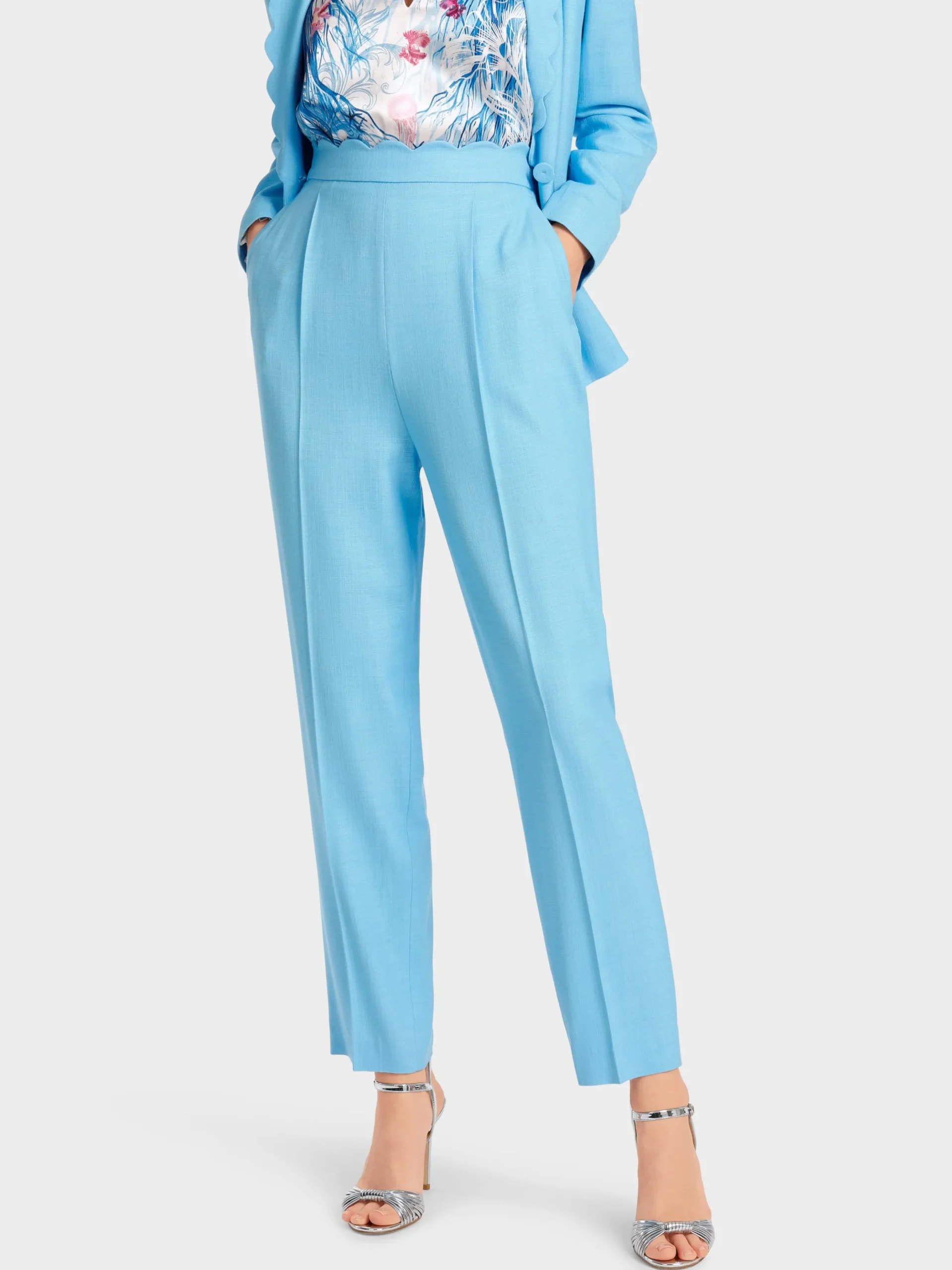 Marc Cain Hosen-MODELL SANAA MIT GEWELLTEM BUNDABSCHLUSS light azure