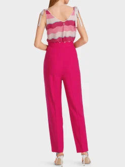 Marc Cain Hosenanzüge|Hosen-MODELL SANAA MIT GEWELLTEM BUNDABSCHLUSS deep fuchsia