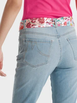 Marc Cain Jeans-MODELL SILEA MIT BINDEGÜRTEL baby blue